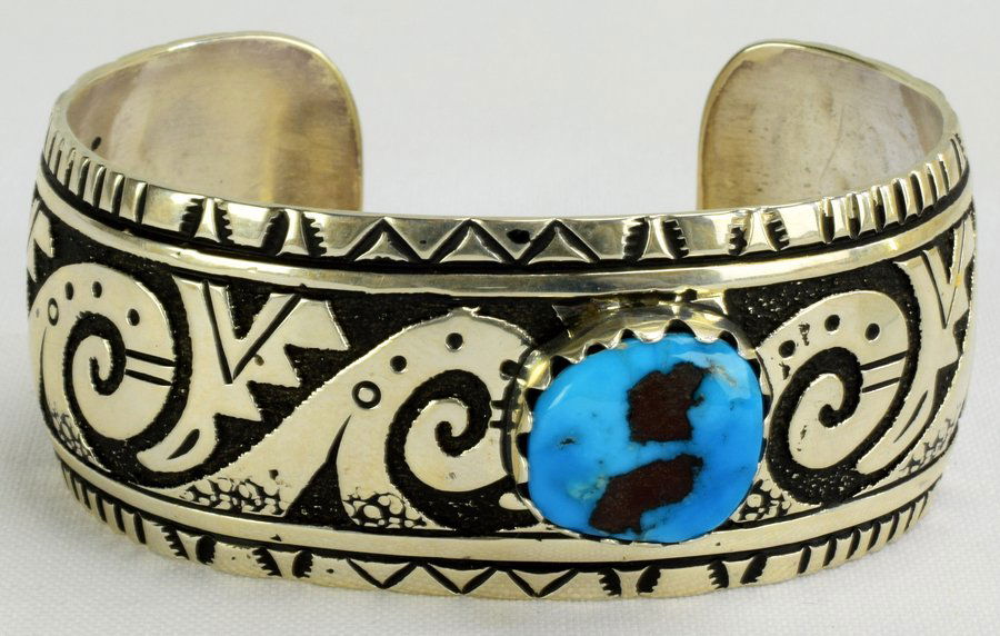 Richard Singer Sterling Silver Overlay Cuff Bracelet (1 of 5)