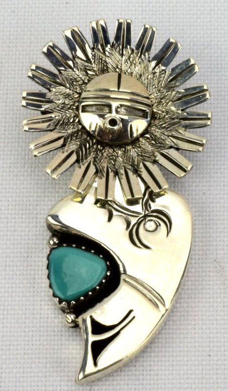 Navajo Sterling  Kachina Pin/Pendant - Nelson Morgan (1 of 5)
