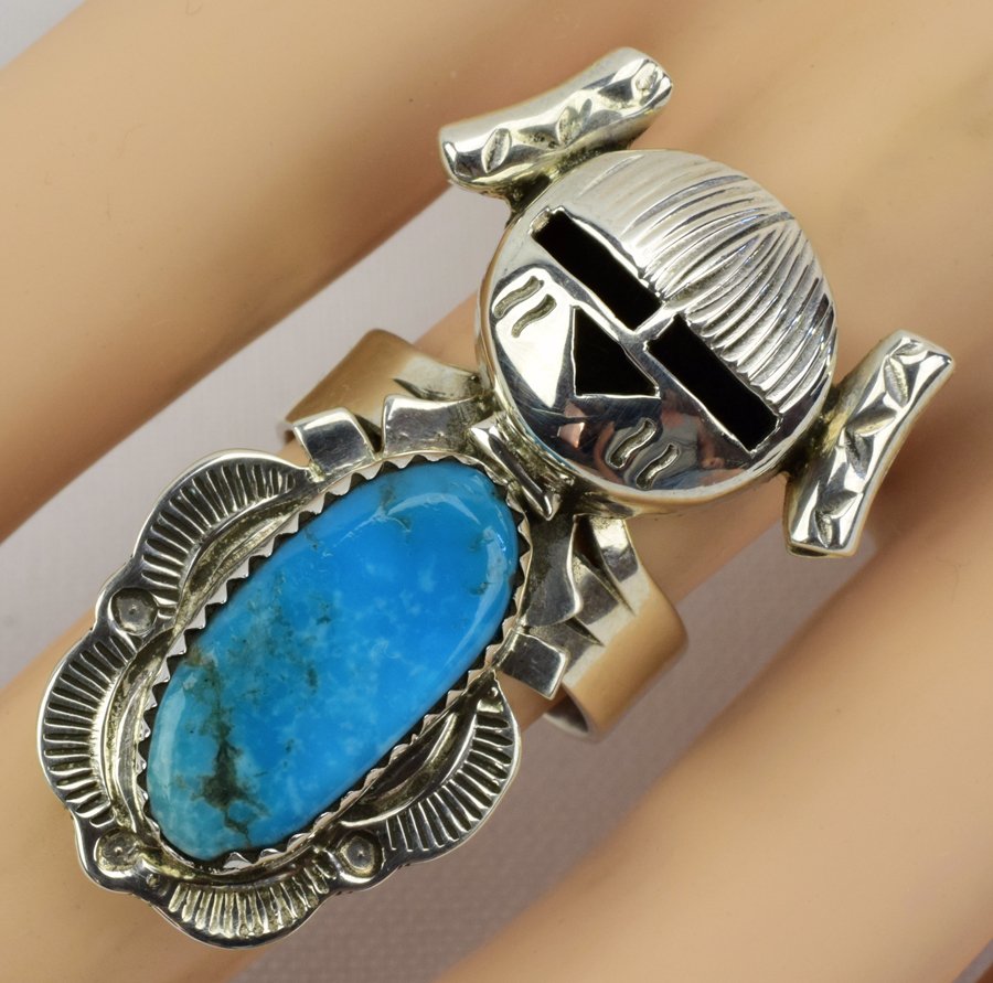 Nelson Morgan Sterling Silver Kachina Ring (1 of 5)