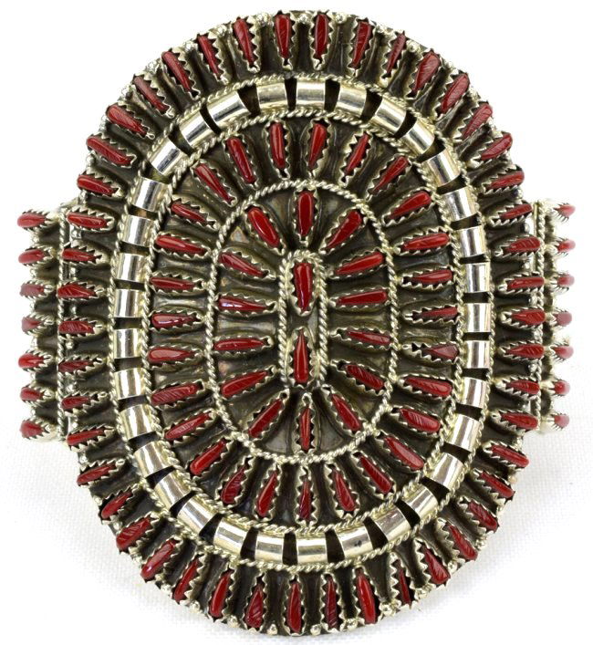 Native American Sterling Needlepoint Bracelet (1 of 4)