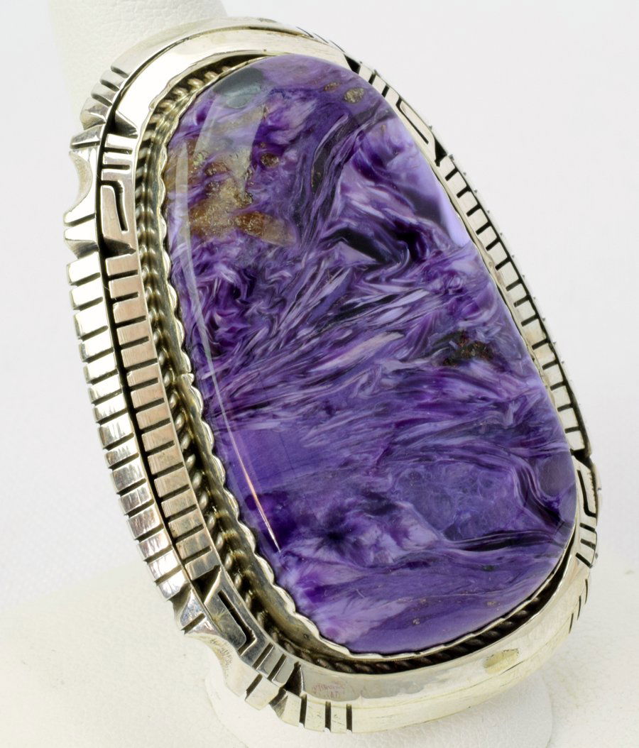 Robert Shakey Sterling Charoite Navajo Ring (1 of 3)