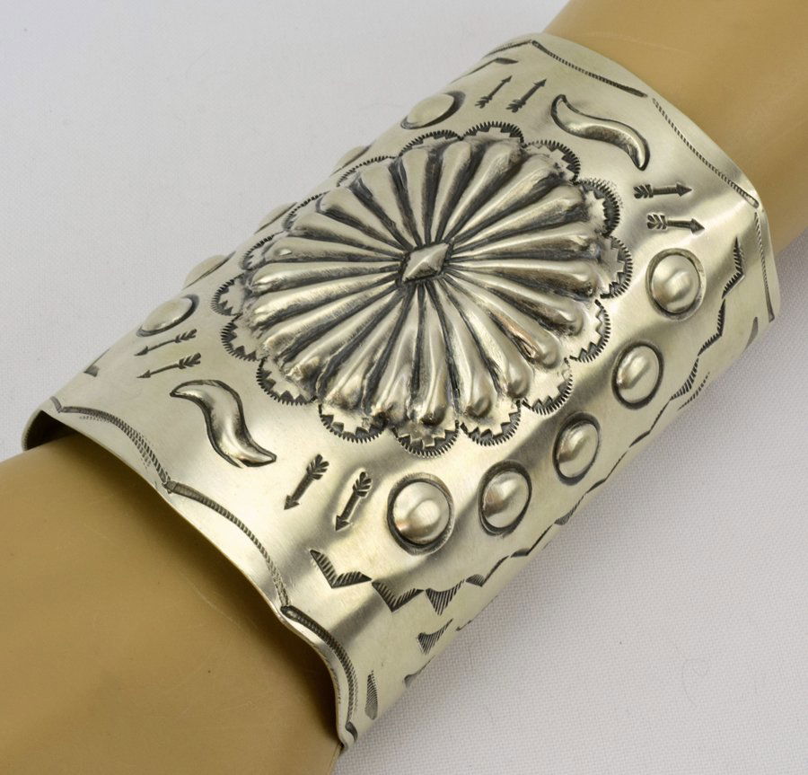 Masterpiece 4 in. Repousse Cuff by J. Smith - 151 Grams (1 of 6)