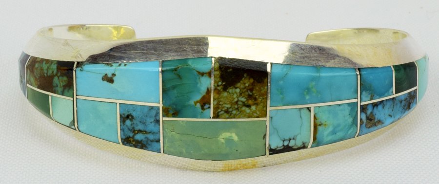 Keevin Keyanna Sterling Inlay Turquoise Bracelet (1 of 5)