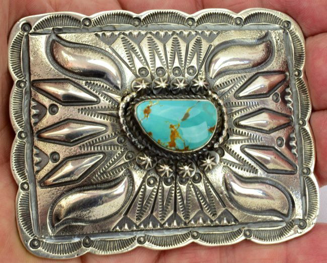 Masterpiece Sterling Silver Belt Buckle - Myren Etsitty (1 of 5)