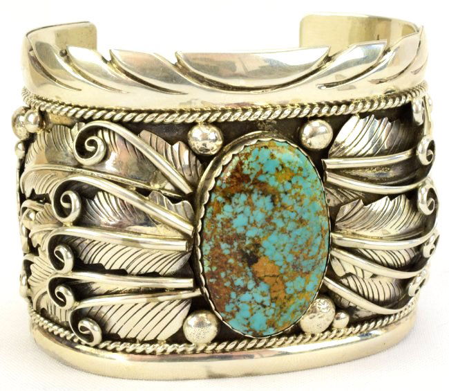 Navajo Huge Masterpiece Turquoise Bracelet by M. Tsosie (1 of 7)