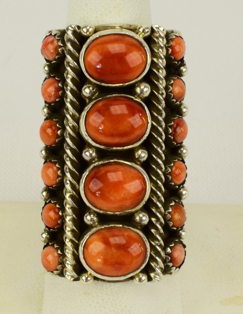 Native American  Sterling Spiny Oyster Oyster Ring (1 of 6)