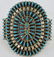 Navajo Sterling Needlepoint Turquoise Cuff Bracelet