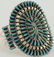 Navajo Sterling Needlepoint Turquoise Cuff Bracelet - 3