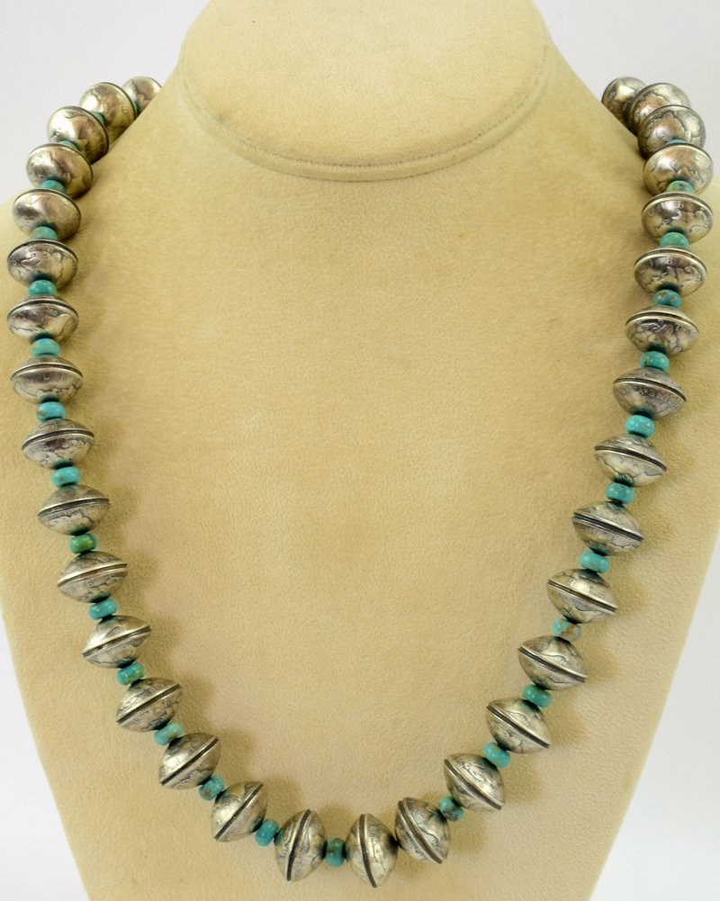 Navajo Mercury Dime Heavy Necklace by James McCabe (1 of 8)