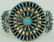 Navajo Sterling Needlepoint Turquoise Cuff Bracelet