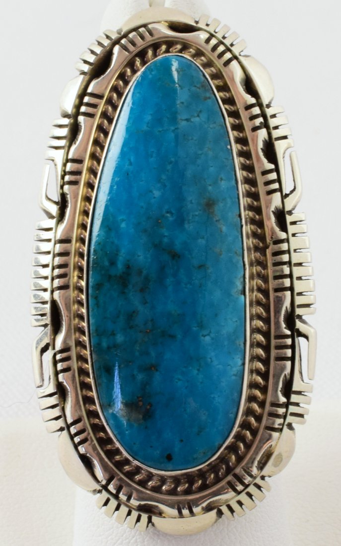 Sterling Lone Mountain Turquoise Ring by Robert Shakey (1 of 5)