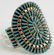 Navajo Sterling Needlepoint Block Turquoise Bracelet