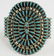 Navajo Sterling Needlepoint Block Turquoise Bracelet - 2
