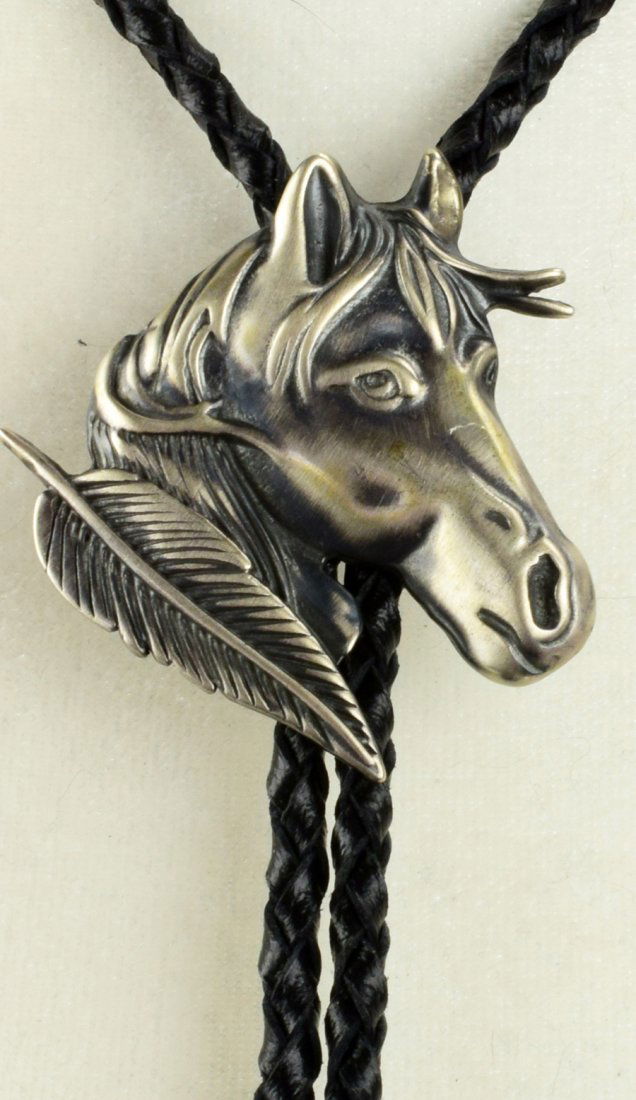 Navajo sterling Horse Head Bolo Tie by E. Richards (1 of 4)
