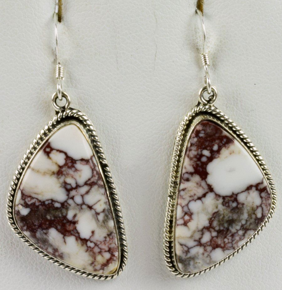 Navajo Sterling Silver Wild Horse Turquoise Earrings (1 of 4)