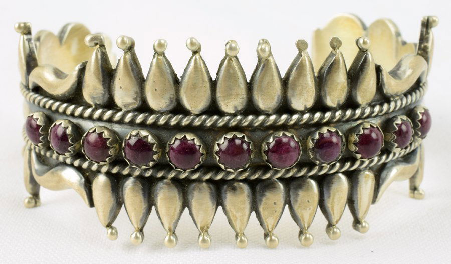 Robert Shakey Sterling  Purple Spiny Oyster Bracelet (1 of 5)