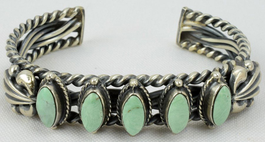 Raymond Delgarito Vintage Native American Navajo Royston Turquoise Sterling Silver Bracelet Raymond Delgarito Vintage Native American Navajo Royston Turquoise Sterling Silver Bracelet