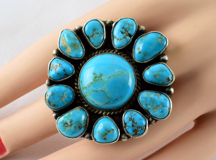 Blue Gem Turquoise Lg. Ring by Geraldine James (1 of 5)