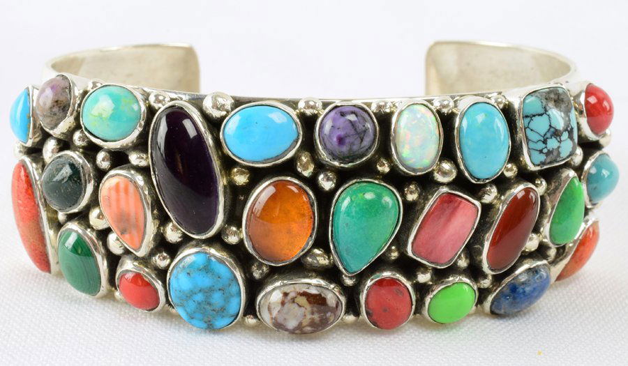 Emer Thompson Sterling Multi-Stone Cuff Bracelet (1 of 6)
