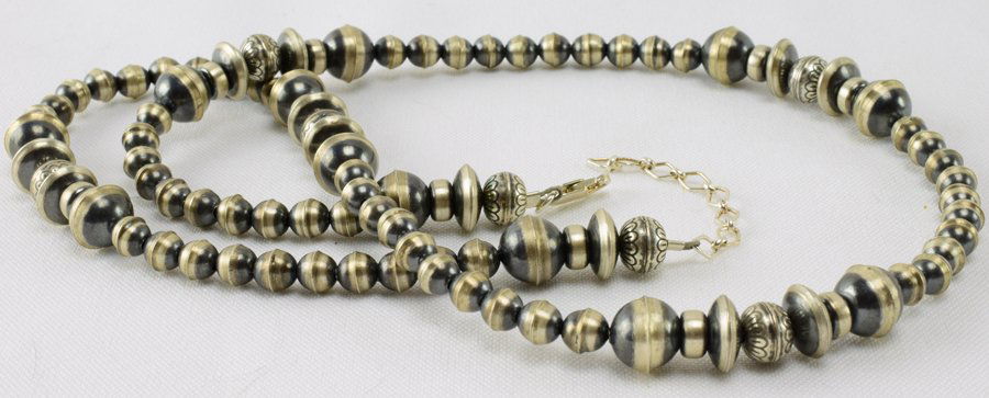Sterling Bench Bead Pearls Necklace - 24 Inches (1 of 4)