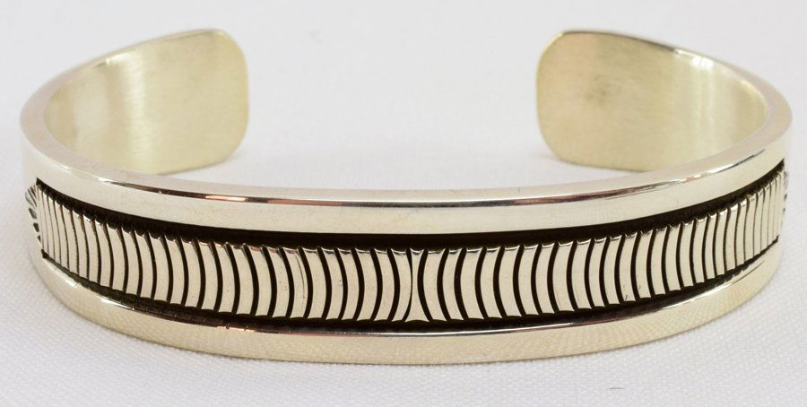 Nelson Morgan Sterling Deep Stamped Men's Cuff (1 of 4)