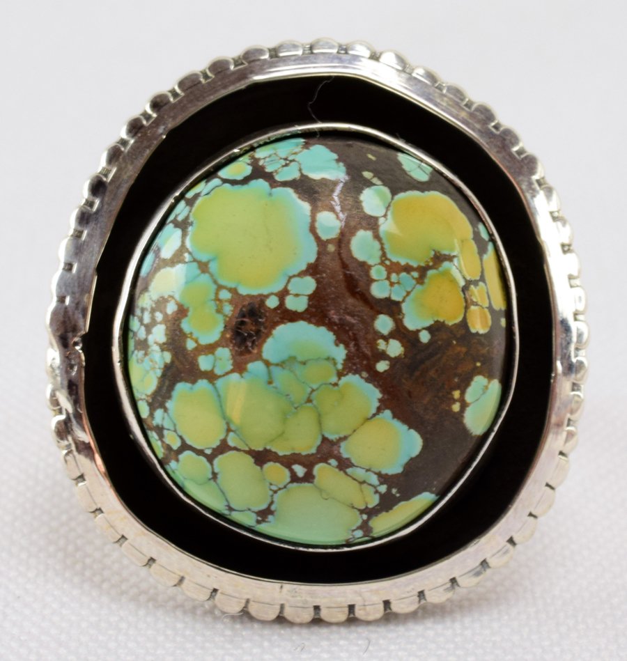 Navajo Sterling Tortoise Mine Turquoise Ring (1 of 3)