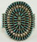 Navajo Sterling Block Turquoise Needlepoint Bracelet