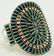 Navajo Sterling Block Turquoise Needlepoint Bracelet - 2