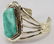 Navajo Sterling Sonoran Turquoise Stone Bracelet - 3