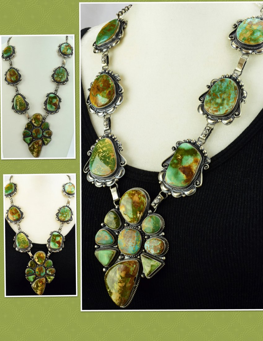 Huge Masterpiece Royston Turquoise Necklace-R. Shakey (1 of 6)