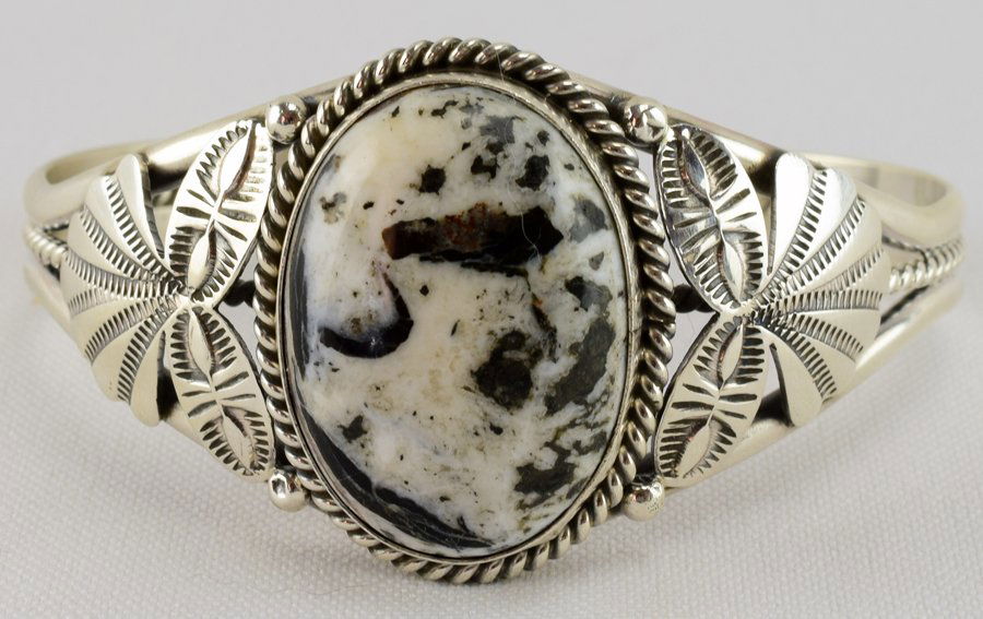 Mary Ann Spencer White Buffalo Turquoise Bracelet (1 of 4)