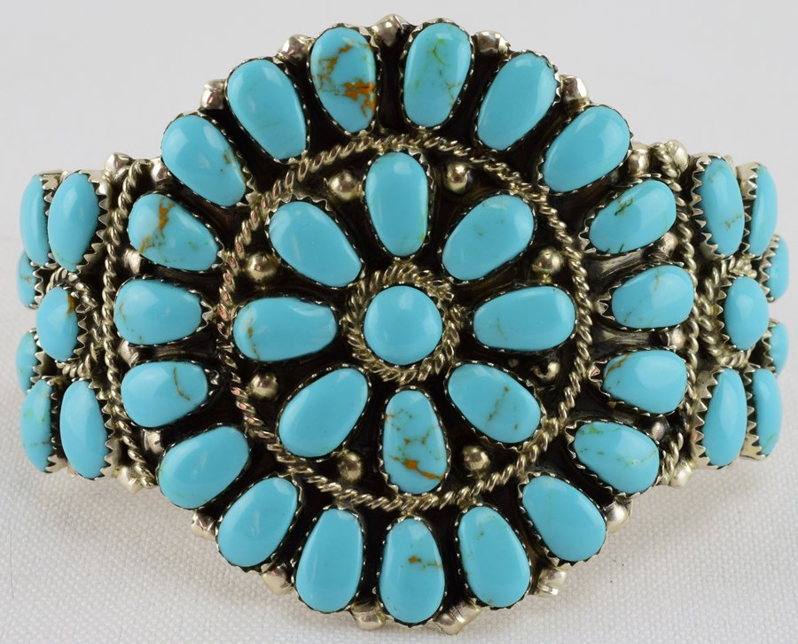 Juliana Williams Sterling Block Turquoise Bracelet (1 of 5)