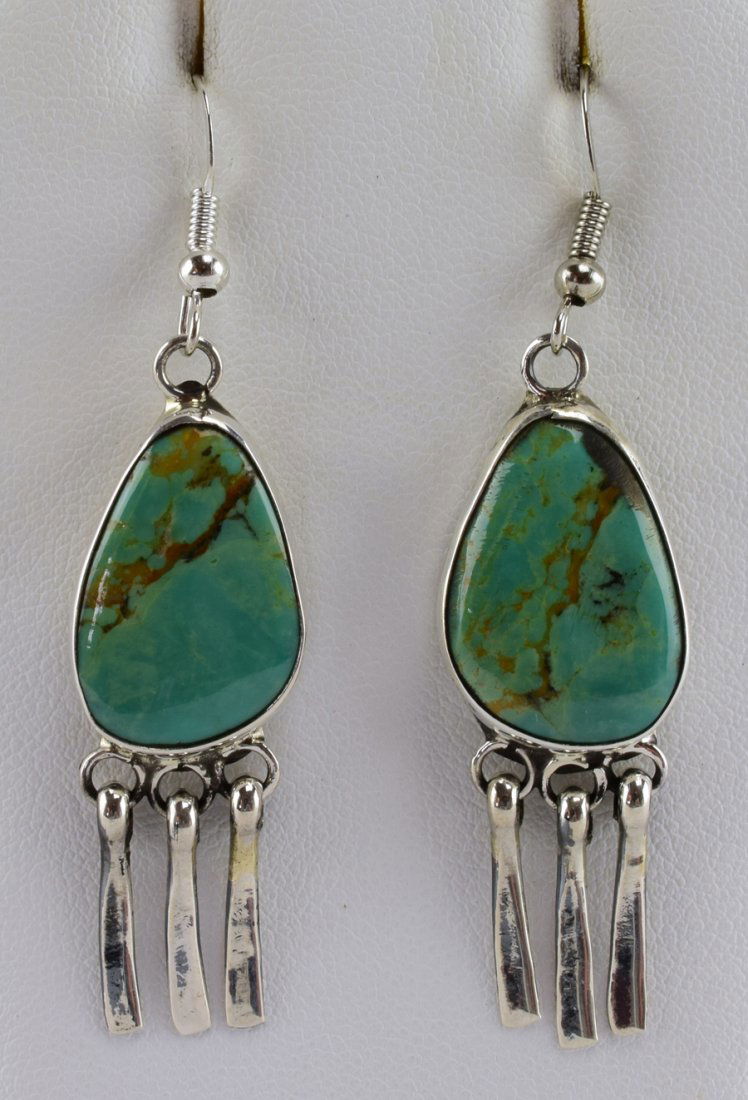 Evelyn Platero Nevada Turquoise Dangle Earrings (1 of 3)