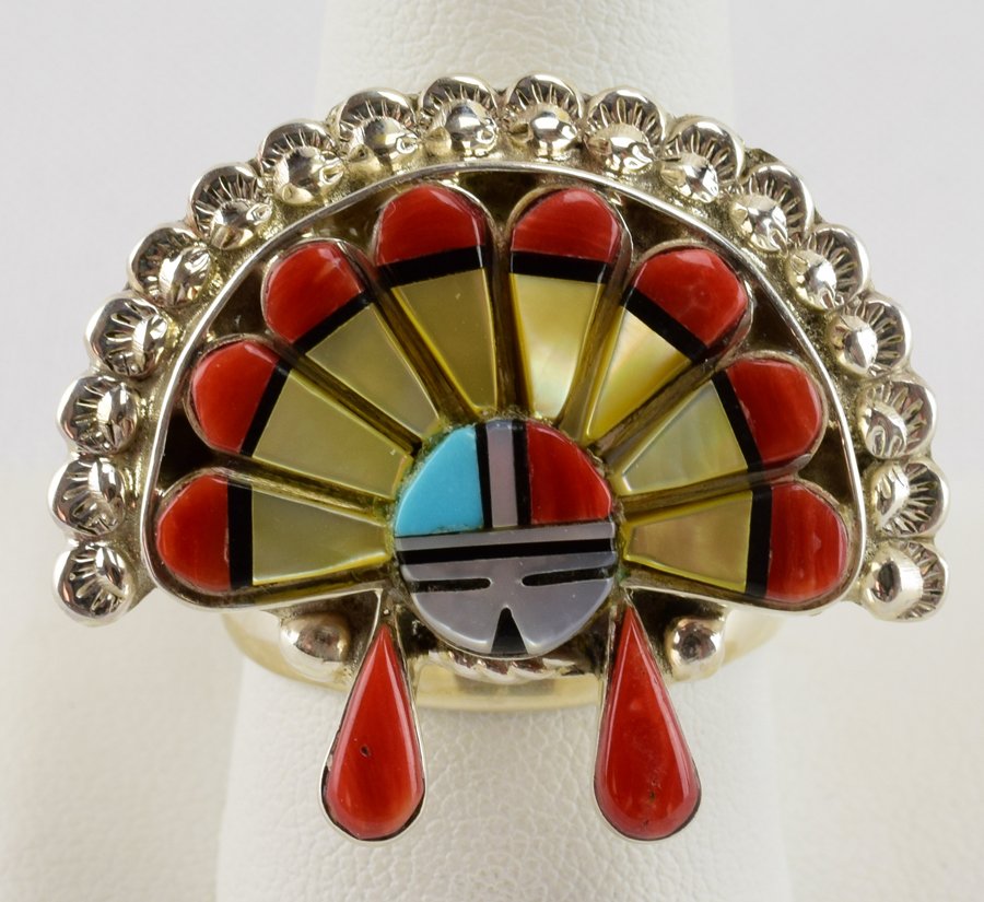 R. P. Edookie Sterling Inlay Multi-Stone  Ring (1 of 5)