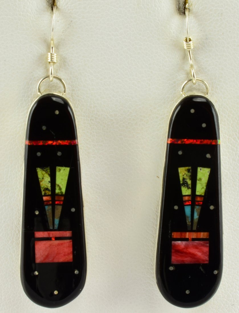 Mathew Jack Sterling Micro Inlay Multi-stone Earrings (1 of 2)