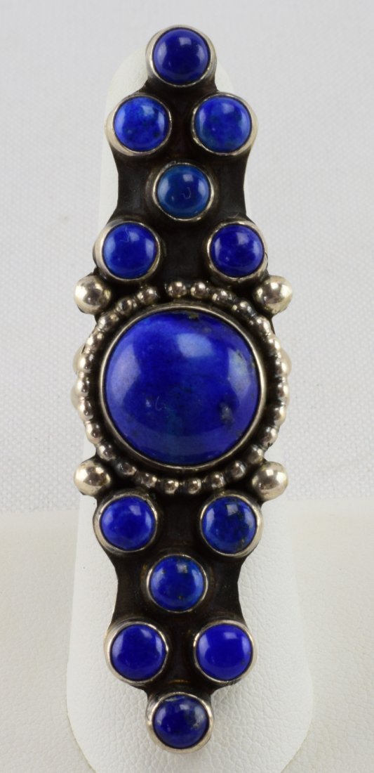 Native American Sterling Long Lapis Ring (1 of 4)