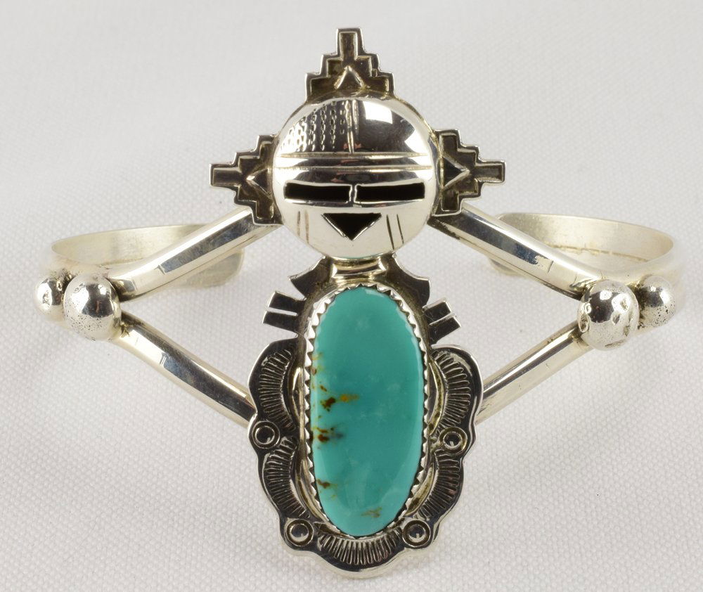 Nelson Morgan Sterling Kachina Bracelet (1 of 4)