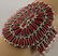 Navajo Sterling Block Coral Needlepoint Bracelet