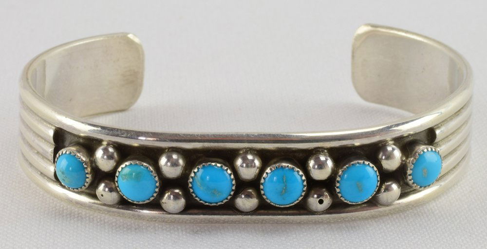 Navajo, Vintage Sleeping Beauty Turquoise Bracelet (1 of 5)