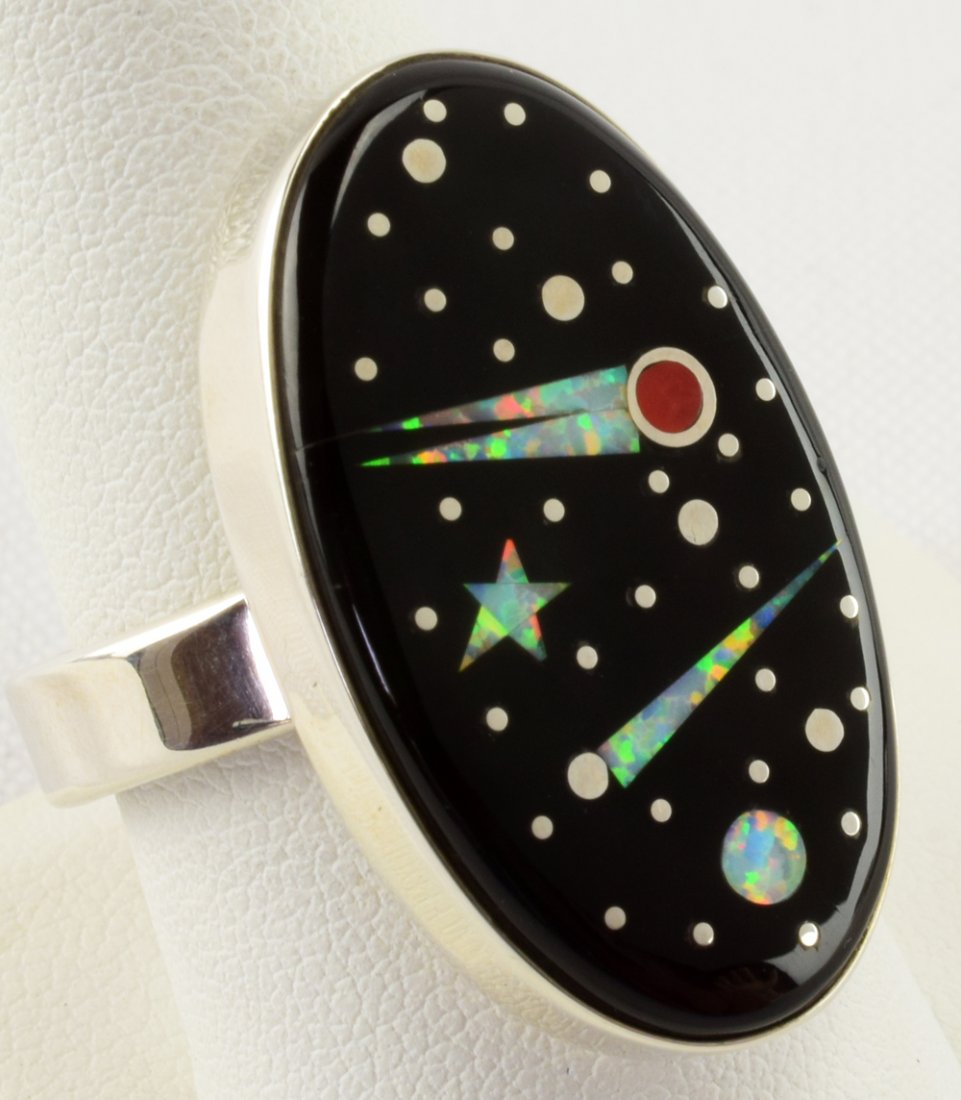 Mathew Jack Sterling Micro Pave Inlay Ring (1 of 5)