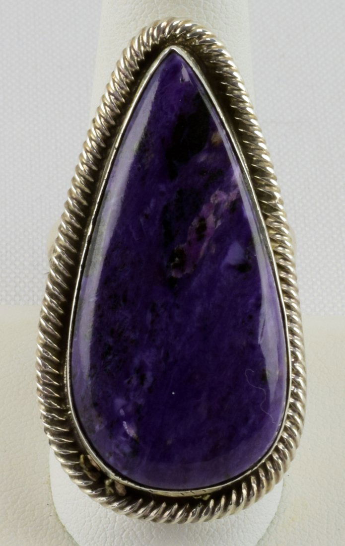 Native American Sterling Charoite Ring (1 of 4)