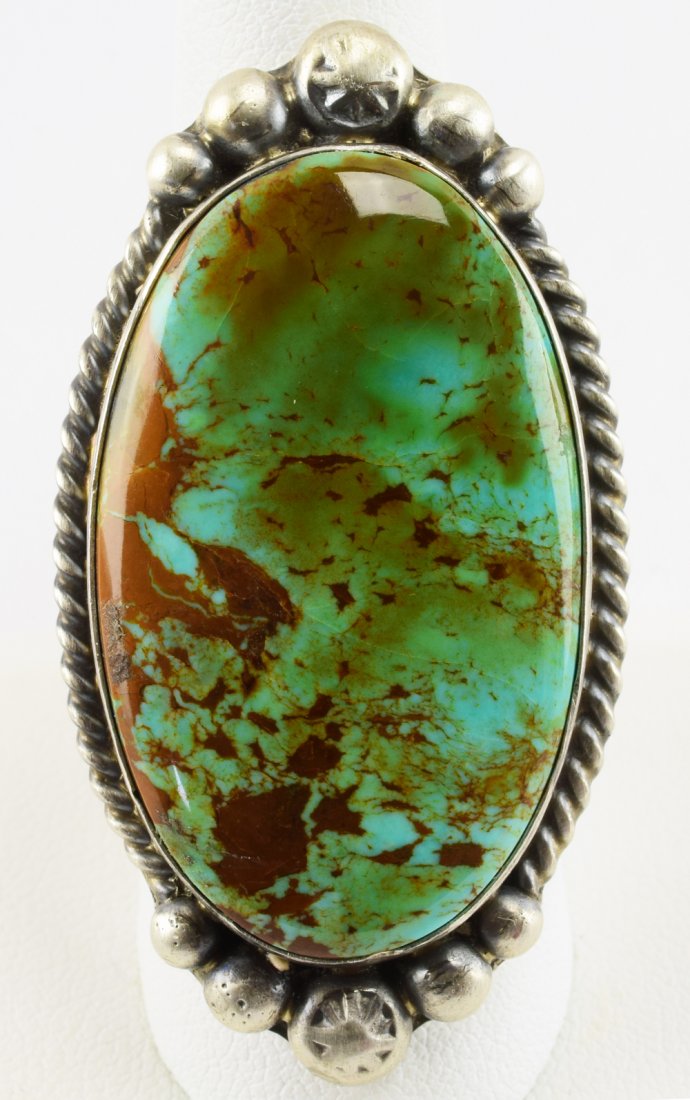 Augustine Largo Sterling Pilot Mtn. Turquoise Ring (1 of 3)