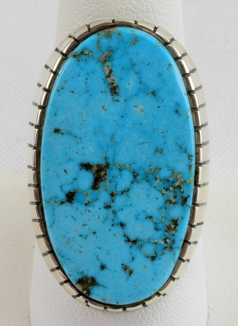 Ray Jack Sterling Kingman Turquoise Oval Men (1 of 5)