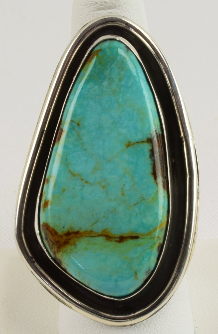 Native American Sterling  Kingman Turquoise Ring (1 of 3)