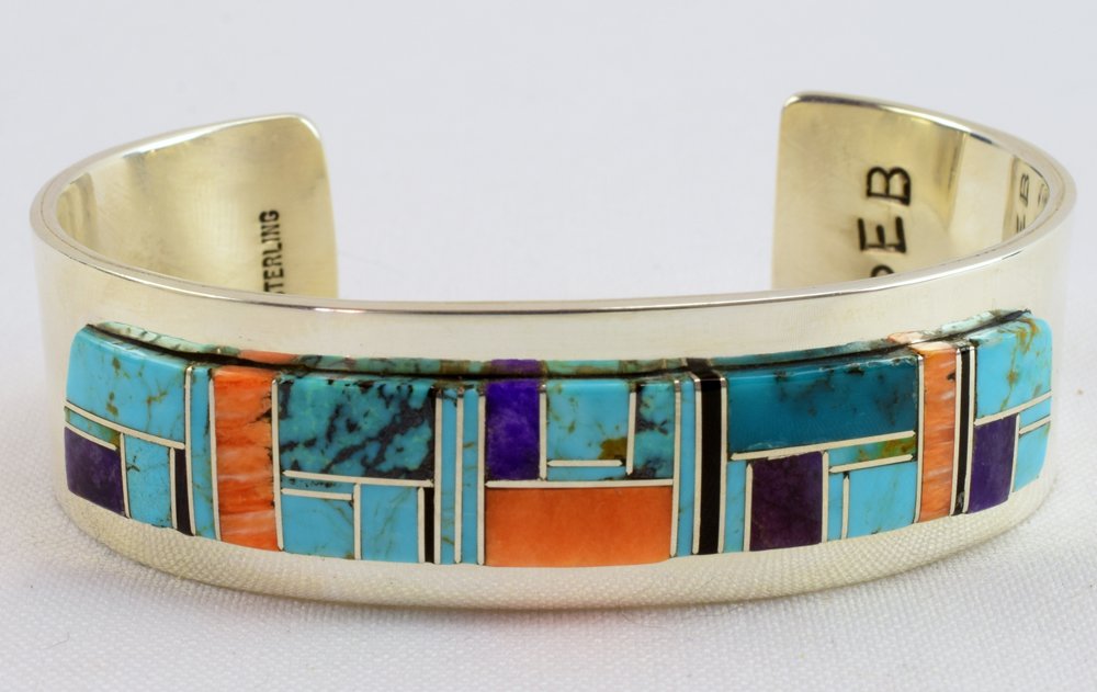 Patricia Becenti Sterling Multi-Stone  Cuff Bracelet (1 of 3)