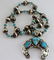 Navajo Apache Blue Turquoise Naja Necklace w/Bench Bead - 6