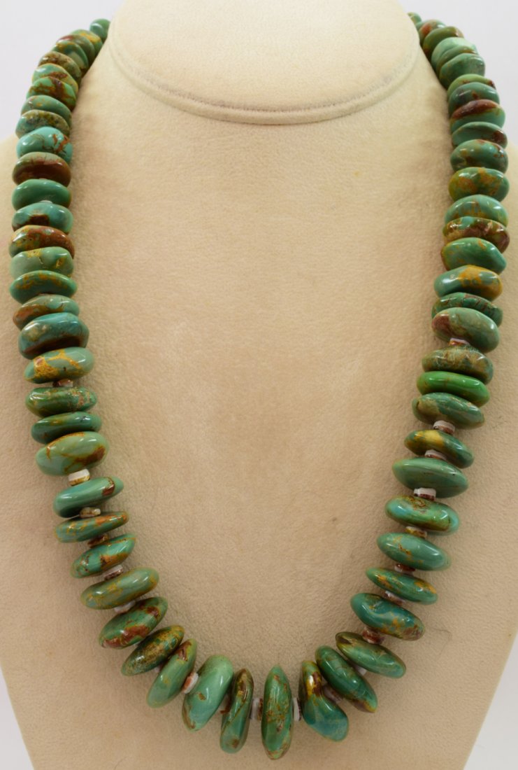 Native American Royston Turquoise Chunky Necklace (1 of 4)