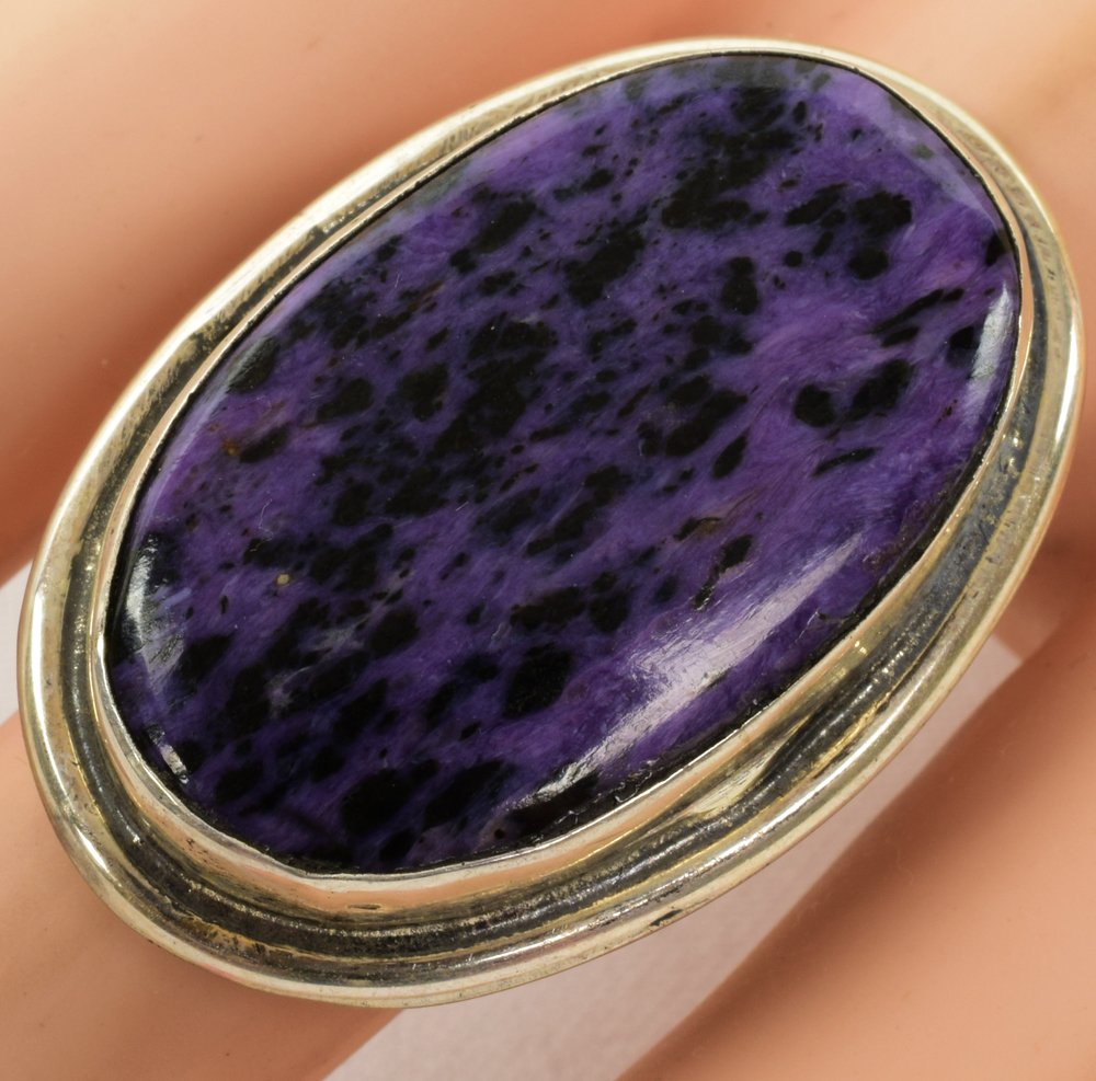 Native American Sterling Charoite Ring (1 of 3)