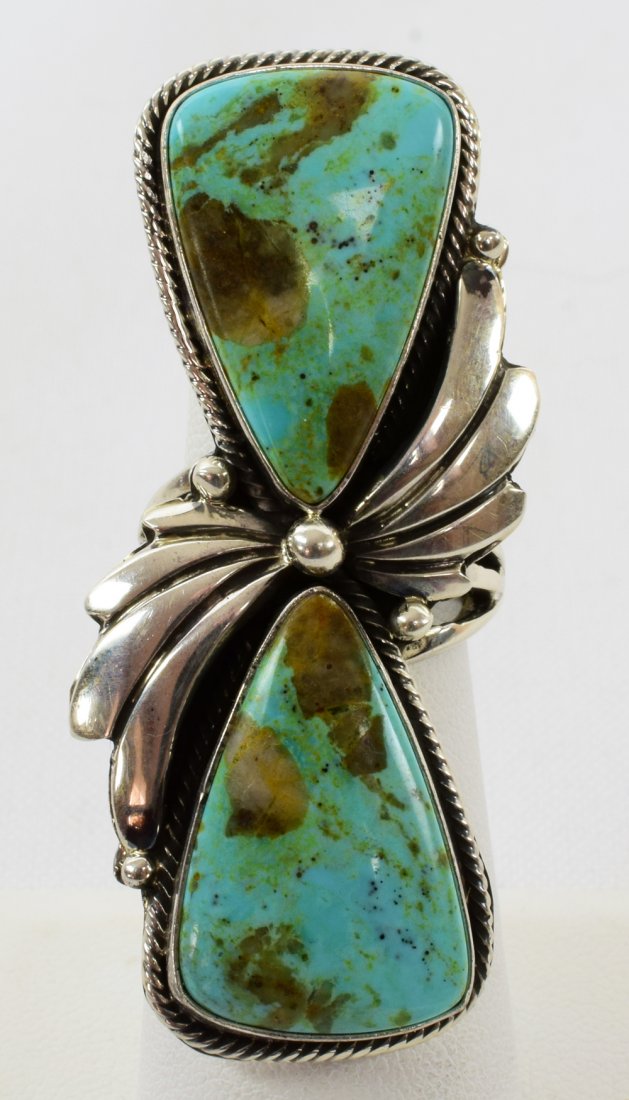 E. Richards Sterling Turquoise Mountain Turquoise Ring (1 of 3)