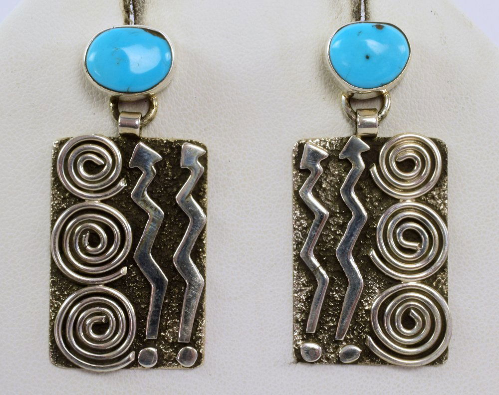 Alex Sanchez Sterling Silver Petroglyph Earrings (1 of 3)